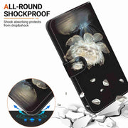 For Xiaomi Poco X4 Pro 5G Crystal Texture Colored Drawing Leather Phone Case(Crystal Peony)