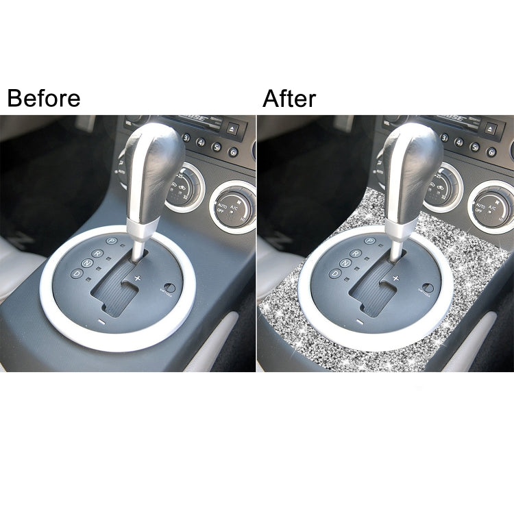 For Nissan 350Z 2003-2009 Car Gear Panel Diamond Decorative Sticker,Left and Right Drive Universal