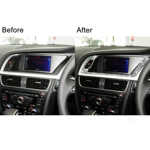 For Audi A4 / A5 / Q5 Car Navigation Outer Frame Diamond Decoration Sticker, Right Drive