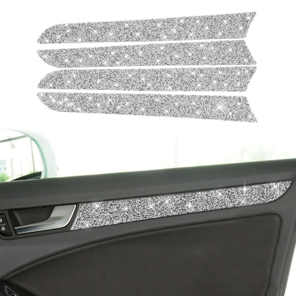 For Audi A4 / A5 / Q5 Car Interior Door Panel Trim Diamond Decoration Sticker, Left and Right Drive
