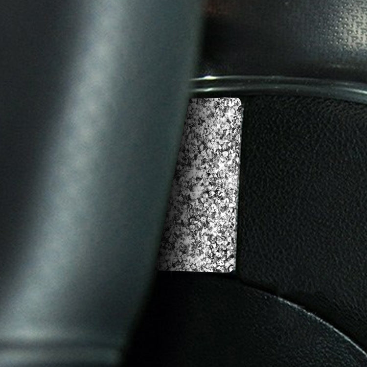For Dodge Charger 2011-2014 Car Steering Wheel Left and Right Diamond Decorative Sticker, Left-hand Drive