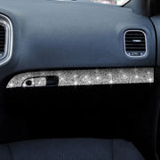 For Dodge Charger 2011-2014 3pcs/Set Car Front Passenger Seat Storage Box Handle Diamond Decorative Sticker, Left-hand Drive