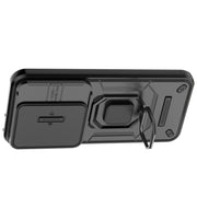 For Huawei Pura 70 Ultra Sliding Camshield TPU + PC Shockproof Phone Case with Holder(Black)