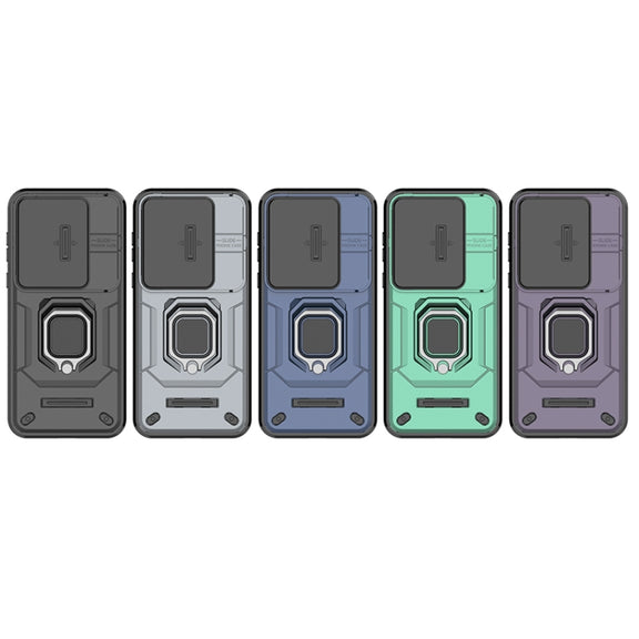 For Huawei Pura 70 Ultra Sliding Camshield TPU + PC Shockproof Phone Case with Holder(Black)