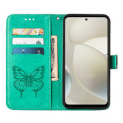 For Motorola Moto G Power 5G 2024 Embossed Butterfly Leather Phone Case(Green)