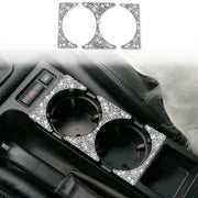 For BMW Series 3 E46 1998-2005 Car Water Cup Holder Panel Diamond Decoration Sticker, Left and Right Drive