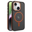 For iPhone 14 / 13 Two-color Frosted MagSafe Magnetic Phone Case(Orange) - iPhone 14 Cases by PMC TechLife | Online Shopping South Africa | PMC TechLife