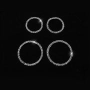 For BMW Series 3 E46 1998-2005 Car Horn Circle Diamond Decoration Sticker, Left and Right Drive