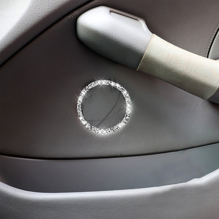 For BMW Series 3 E46 1998-2005 Car Horn Circle Diamond Decoration Sticker, Left and Right Drive