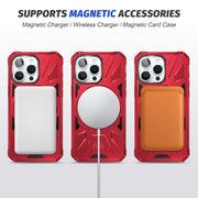 For iPhone 14/13 MagSafe Magnetic Shockproof Phone Case with Ring Holder(Red)