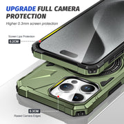 For iPhone 13 Pro Max MagSafe Magnetic Shockproof Phone Case with Ring Holder(Dark Green)