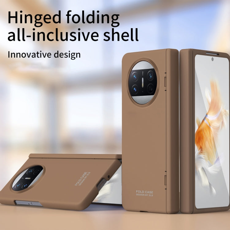 For Huawei Mate X3 Extraordinary Series Hinged Folding Full Phone Case(Coffee)