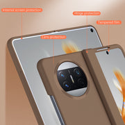 For Huawei Mate X3 Extraordinary Series Hinged Folding Full Phone Case(Coffee)