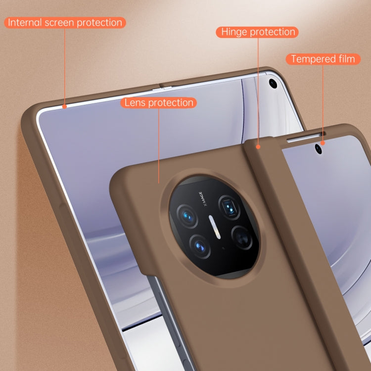 For Huawei Mate X5 Extraordinary Series Hinged Folding Full Phone Case(Coffee)