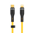 USB-C / Type-C to 8 Pin Liquid Silicone Charging Data Cable, Length: 1.2m(Yellow) - 2 in 1 Cable by PMC TechLife | Online Shopping South Africa | PMC TechLife | Buy Now Pay Later Mobicred