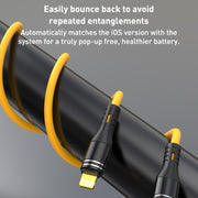 USB-C / Type-C to 8 Pin Liquid Silicone Charging Data Cable, Length: 1.2m(Yellow)