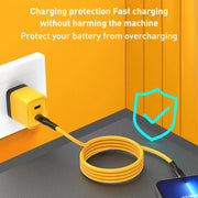 USB-C / Type-C to 8 Pin Liquid Silicone Charging Data Cable, Length: 1.2m(Yellow)