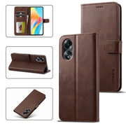 For OPPO Reno8 T 4G LC.IMEEKE Calf Texture Horizontal Flip Leather Case(Brown)