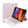 For Xiaomi Redmi Pad SE 11 inch A0N9-A Lambskin Texture Ultra-thin Detachable Bluetooth Keyboard Leather Case with Touchpad(Pink) - Xiaomi Keyboard by PMC TechLife | Online Shopping South Africa | PMC TechLife | Buy Now Pay Later Mobicred