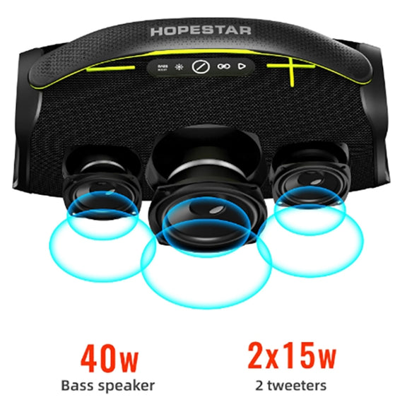 HOPESTAR A40 80W Outdoor Portable Wireless Bluetooth Speaker(Grey)