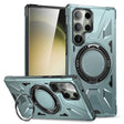 For Samsung Galaxy S23 Ultra 5G MagSafe Magnetic Shockproof Phone Case with Ring Holder(Green) - Galaxy S23 Ultra 5G Cases by PMC TechLife | Online Shopping South Africa | PMC TechLife