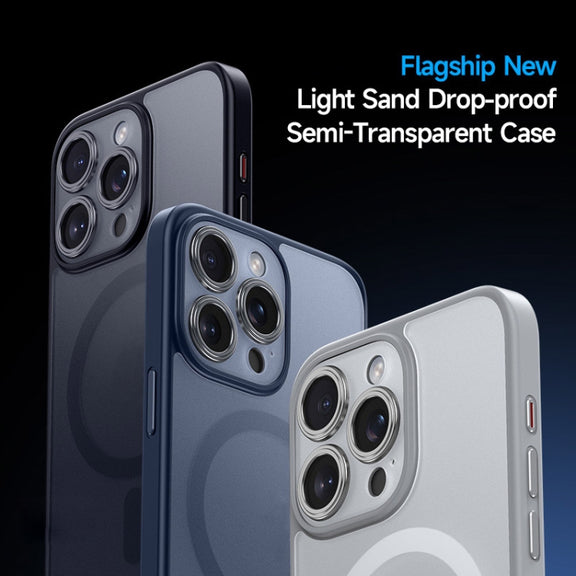 For iPhone 15 Plus SULADA Magsafe Magnetic Matte PC + TPU Phone Case(Titanium Blue)