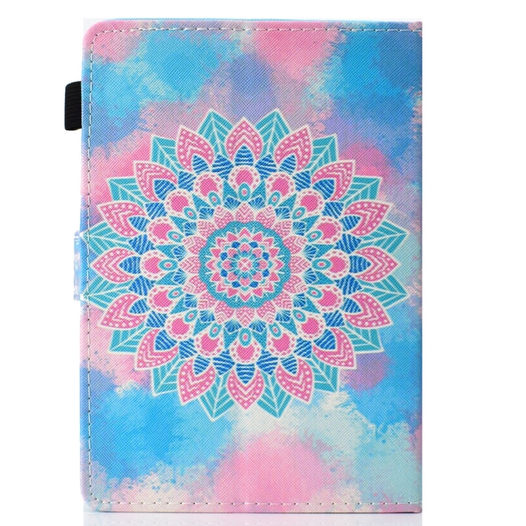 For 10 inch Universal Colored Drawing Stitching Leather Tablet Case(Datura Flowers)