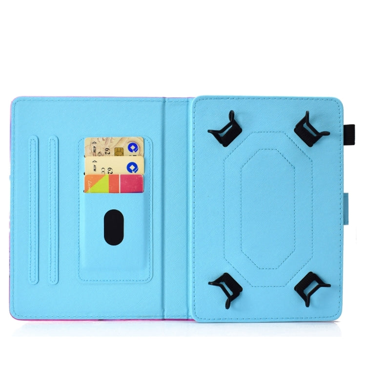 For 10 inch Universal Colored Drawing Stitching Leather Tablet Case(Love)