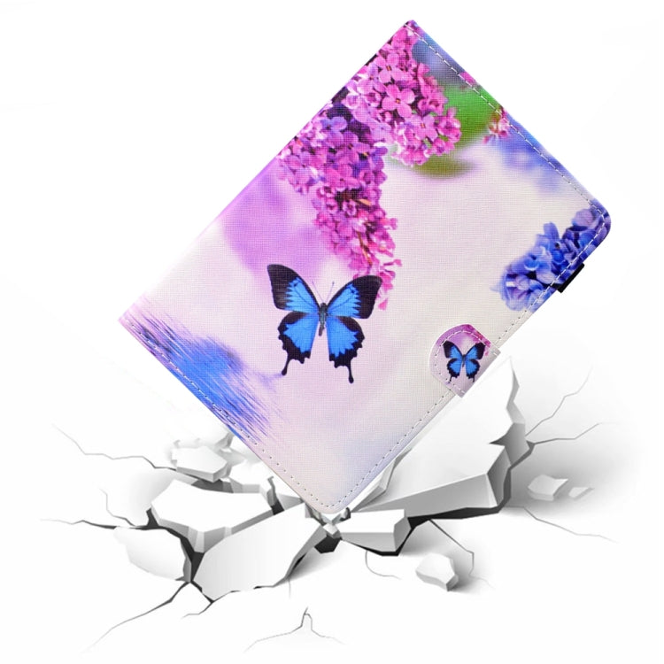 For 10 inch Universal Colored Drawing Stitching Leather Tablet Case(Butterfly)