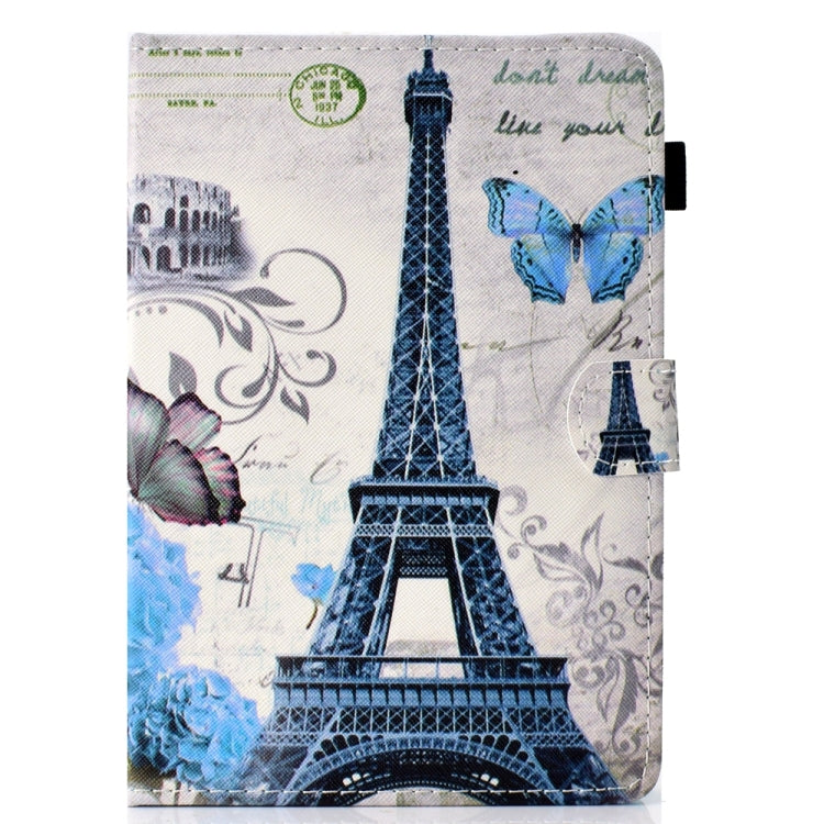 For 10 inch Universal Colored Drawing Stitching Leather Tablet Case(Iron Tower)