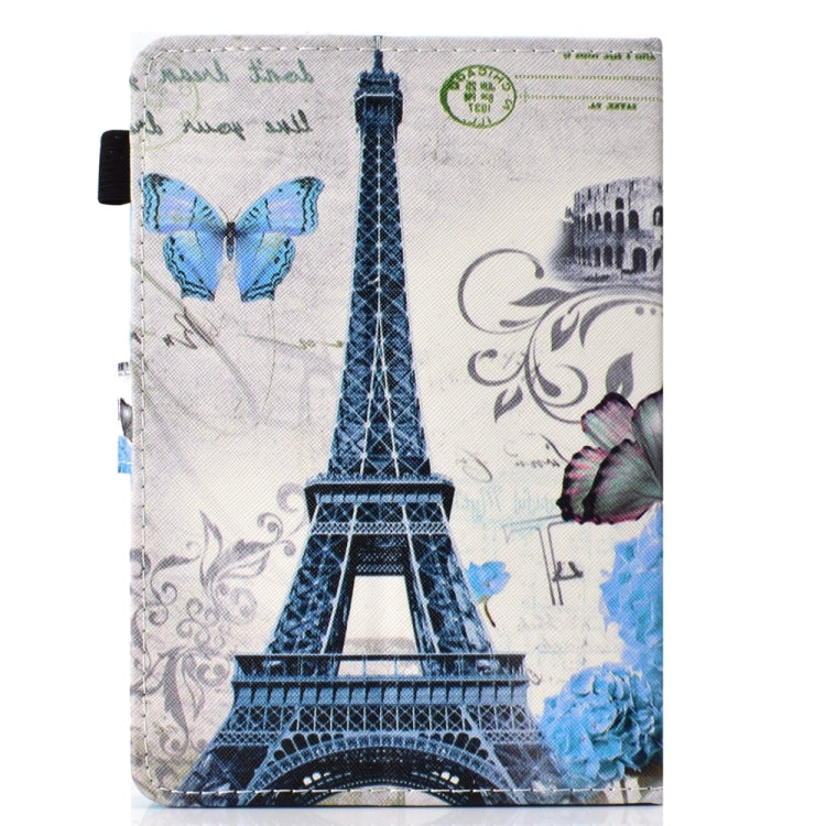 For 10 inch Universal Colored Drawing Stitching Leather Tablet Case(Iron Tower)