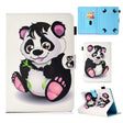 For 10 inch Universal Colored Drawing Stitching Leather Tablet Case(Panda) - 10 - 11 inch by PMC TechLife | Online Shopping South Africa | PMC TechLife | Buy Now Pay Later Mobicred