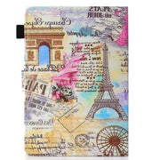 For 10 inch Universal Colored Drawing Stitching Leather Tablet Case(Romantic Paris)