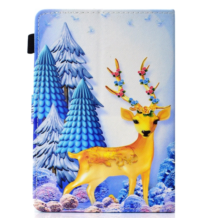 For 10 inch Universal Colored Drawing Stitching Leather Tablet Case(Sika Deer)