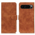 For Google Pixel 9 Pro KHAZNEH Retro Texture Flip Leather Phone Case(Brown) - Google Cases by PMC TechLife | Online Shopping South Africa | PMC TechLife | Buy Now Pay Later Mobicred
