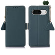 For Google Pixel 8A Side-Magnetic TJ Genuine Leather RFID Phone Case(Green) - Google Cases by PMC TechLife | Online Shopping South Africa | PMC TechLife | Buy Now Pay Later Mobicred
