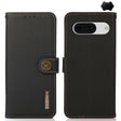 For Google Pixel 8a KHAZNEH Custer Genuine Leather RFID Phone Case(Black) - Google Cases by PMC TechLife | Online Shopping South Africa | PMC TechLife | Buy Now Pay Later Mobicred