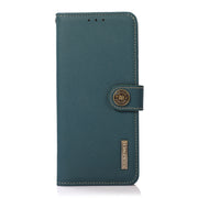For Google Pixel 8a KHAZNEH Custer Genuine Leather RFID Phone Case(Green)