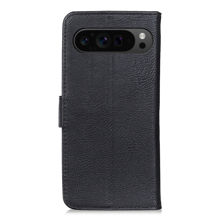 For Google Pixel 9 Pro KHAZNEH Cowhide Texture Horizontal Flip Leather Phone Case(Black)