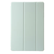 For Samsung Galaxy Tab S9 3-Fold Clear Acrylic Leather Tablet Case(Green)