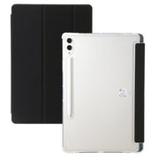 For Samsung Galaxy Tab S10 FE / S9 FE / S9 3-Fold Clear Acrylic Leather Tablet Case(Black)