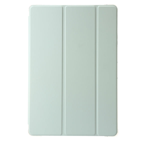 For Samsung Galaxy Tab S9+ 3-Fold Clear Acrylic Leather Tablet Case(Green)