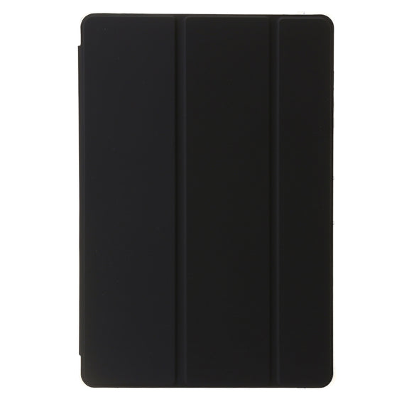 For Samsung Galaxy Tab S9+ 3-Fold Clear Acrylic Leather Tablet Case(Black)