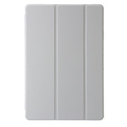 For Samsung Galaxy Tab S9+ 3-Fold Clear Acrylic Leather Tablet Case(Grey)
