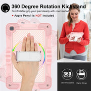 For Honor Pad X8 360 Degree Rotation PC Contrast Silicone Tablet Case(Rose Gold)