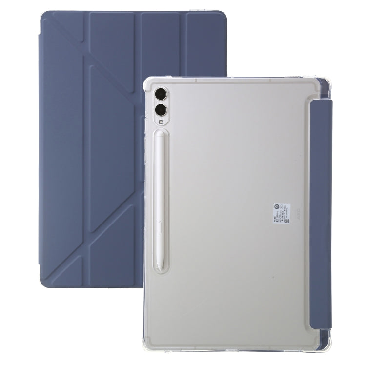 For Samsung Galaxy Tab S9 Clear Acrylic Deformation Leather Tablet Case(Lavender)