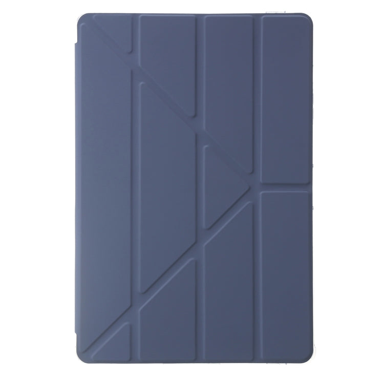 For Samsung Galaxy Tab S9 Clear Acrylic Deformation Leather Tablet Case(Lavender)