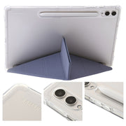 For Samsung Galaxy Tab S9 Clear Acrylic Deformation Leather Tablet Case(Lavender)