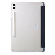 For Samsung Galaxy Tab S9 Clear Acrylic Deformation Leather Tablet Case(Dark Blue)