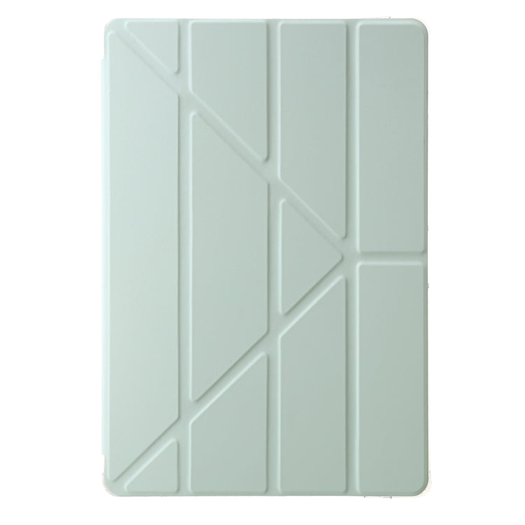 For Samsung Galaxy Tab S9 Clear Acrylic Deformation Leather Tablet Case(Green)